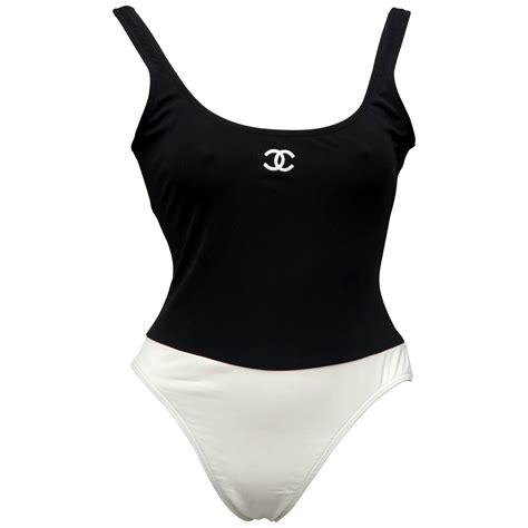 chanel badeanzug|chanel graphic swimwear.